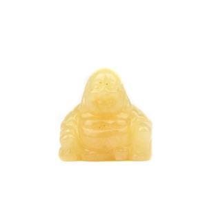 90 cts Yellow Quartzite Buddha Head Approx 30mm