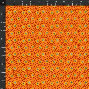 Odile Bailloeul Tropicalism Papaya Orange Fabric 0.5m