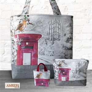 Amber Makes Christmas Post Totally Tote Bag and Purse Kit: Panel & Instructions  