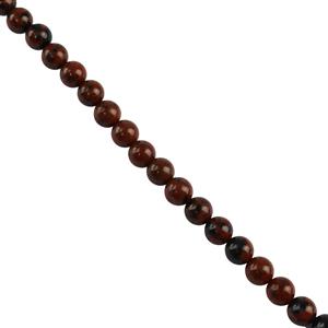 170cts Red Tigers Eye Plain Rounds Approx 8mm, 38cm Strand