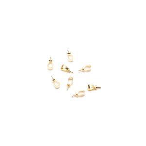 Gold Plated 925 Sterling Silver Pendant Bail With Peg (8pcs)