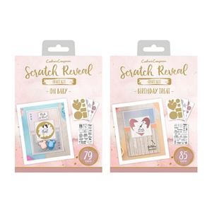 Crafter's Companion Scratch Reveal Cardmaking Kits: Birthday Treat & Oh Baby (164 Elements)