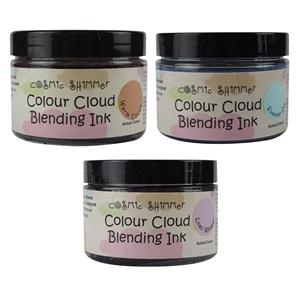Cosmic Shimmer Colour Cloud Blending Inks - Warm Cocoa, Summer Sky & Lilac Whisper - Bundle A