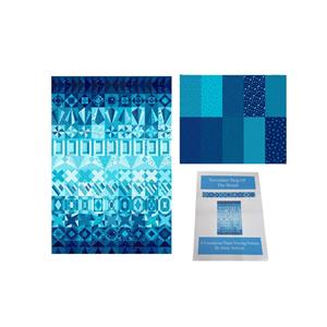 Jenny Jackson's Blue FPP November Strip of the Month Kit: Pattern, Fabric Panel & Ready To Use Templates