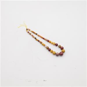 160cts Mookite Graduated Plain Round Appox 6 to 14mm, 33cm Strand