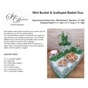 Suzie Duncan's Mini Bucket & Scalloped Basket Duo Instructions