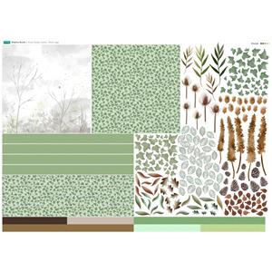 Delphine Brooks' Sage Winter Garden Cushion Fabric Panel (140 x 100cm)