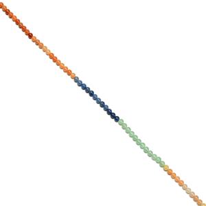 100cts Natural Multi-Colour Aventurine Plain Rounds Approx 6mm, 38cm Strand