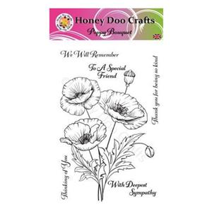Honey Doo Crafts Poppy Bouquet A6 Stamp Set