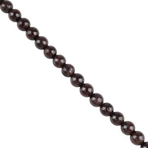 292.50cts Garnet Plain Round Approx 6-7mm, 1 Metre strand
