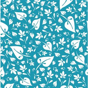 Sanntangle Tangly Leaves Deep Sea Blue Fabric 0.5m