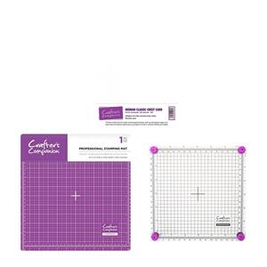 Crafter's Companion 6x6 Stamping Plate, Mat and Card Collection