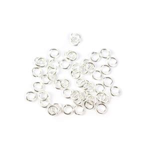 925 Sterling Silver Open Jump Rings ID Approx 3mm (Approx 50pcs)