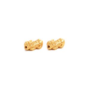 Gold Plated 925 Sterling Silver Dragon Spacer Beads Approx 15x7mm, 2pcs