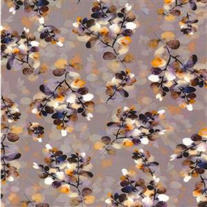 Lavender Floral Digital Viscose Cotton Poplin Fabric 0.5m