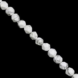 115cts Magnesite Faceted Star Cut Approx 7 to 7.50mm, 28cm Strand