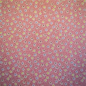 Vintage Miniatures Ditsy Daisies Pink Fabric 0.5m