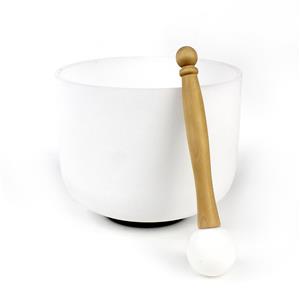 8 Inch Frosted Crystal Singing Bowl With Storage Bag 