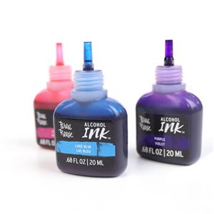 Brea Reese 3 Piece Alcohol Ink Set: Pink  Lake Blue  Purple