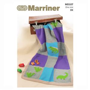 Marriner Dinosaur Blanket Knitting Pattern