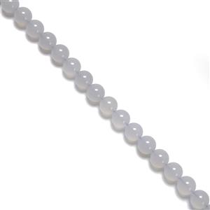 280cts Blue Chalcedony Plain Rounds, Approx. 10mm, 38cm Strand