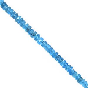 15cts Neon Apatite Faceted Rondelle Approx 1x2 to 1.5x3mm, 20cm Strand