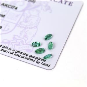 0.9cts Zambian Emerald 5x3mm Oval Pack of 5 (O)