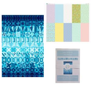 Jenny Jackson's Pastel FPP June Strip of the Month Kit: Pattern, Fabric Panel & Ready To Use Templates