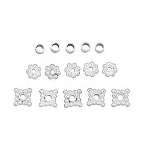 Silver Plated Base Metal Spacer Beads (Pack of 1000)