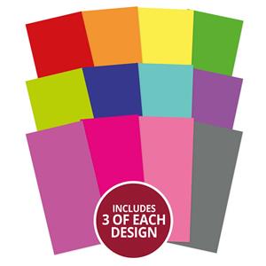 Bold & Bright Stickables DL Self-Adhesive Papers Contains 3 sheets in each of 12 colourways in DL size