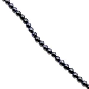 Blue Goldstone Plain Round Approx 6mm, 100cm Strand