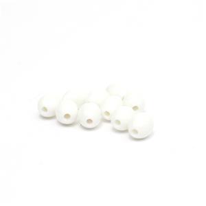 White Ceramic Oval Beads, Approx 6x8mm (10pcs/pack)