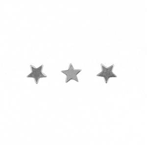 925 Sterling Silver Stars, Solderable Accent, approx. 8x7mm (3pcs)