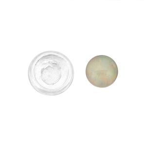 925 Sterling Silver Bezel Cup & 0.18cts Ethiopian Opal Round Cabochon Approx 4mm
