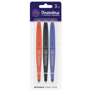 Threaders Erasable Fabric Pens - 3 Pack