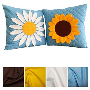 Cyan 3D Floral Cushion Covers Kit: Instructions, FQ & Fabric (2m)