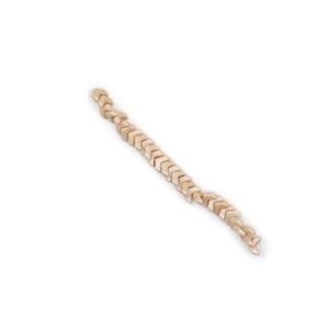 Chevron Beige Lustre Beads, 10x4mm (30pcs)