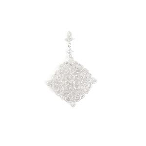 925 Sterling Silver Pendant Connector With Cubic Zirconia (1pc)