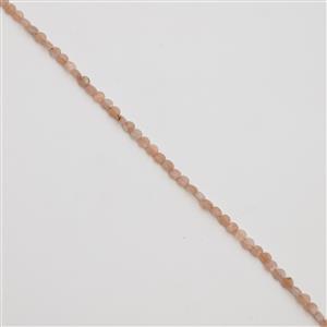20cts Sunstone Faceted Coins Approx 4mm, 38cm Strand