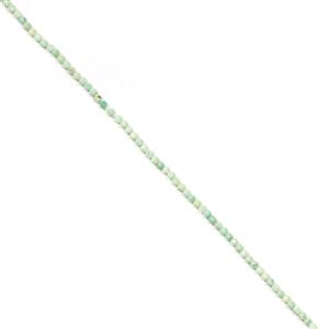 25cts Peruvian Turquoise Faceted Rounds Approx 4mm, 38cm Strand