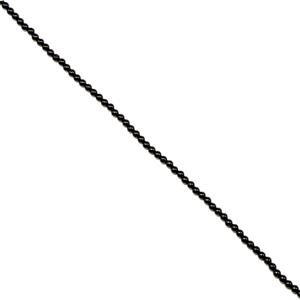 15cts Black Spinel Plain Rounds, Approx 2mm, 38cm strand