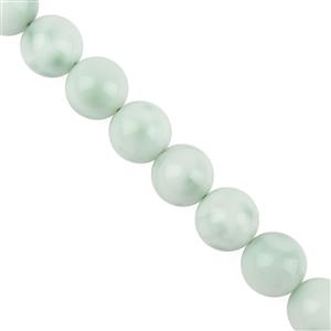 300cts Green Angelite Plain Round  Approx 12mm, 30cm Strand