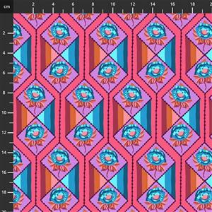 Anna Maria Horner Bright Eyes in Facets Coral Fabric 0.5m