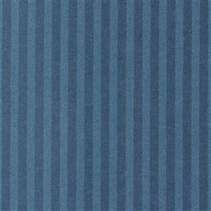 Moda Lakeside Gathering Striped Dark Blue Flannel Fabric 0.5m