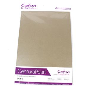 Crafters Companion Centura Pearl Single Colour A4 10 Sheet Pack - Mink