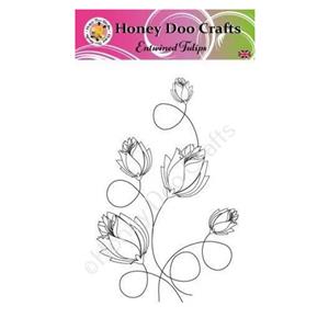 Honey Doo Crafts Entwined Tulips A6 Stamp Set