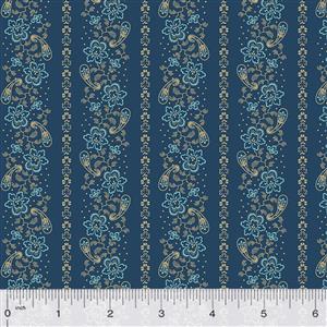 Kingston Floral on Navy Fabric 0.5m