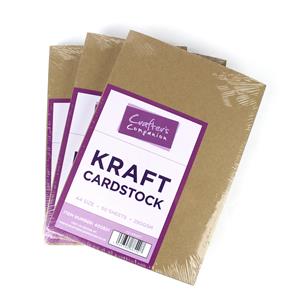 Crafter's Companion Brown Kraft Card - Triple Pack (150 Sheets) Usual £29.97