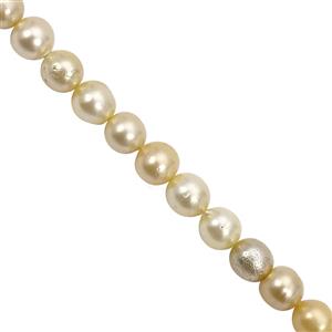 Golden South Sea Cultured Baroque Pearls Approx 8-9mm, 40cm Strand
