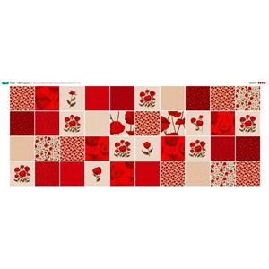 Poppy 40 Squares Fabric Panel (140 x 58cm)